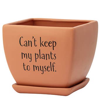 Funny Square Planters Set 3   Plant Lovers Item #14922