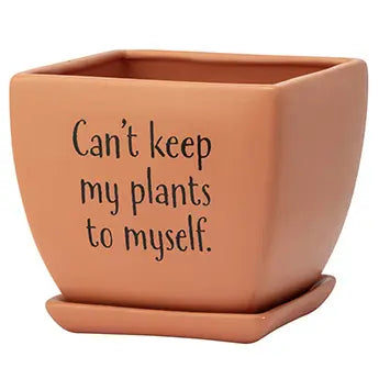 Funny Quote Square Planter Set of 3 – Plant Lover Gift